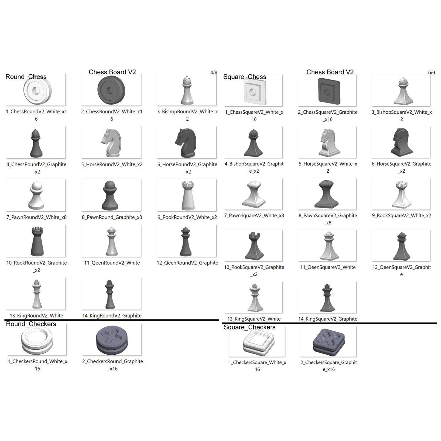 Cube Chess Board - Printable 3d model - STL files - Type 2 3D print model_21