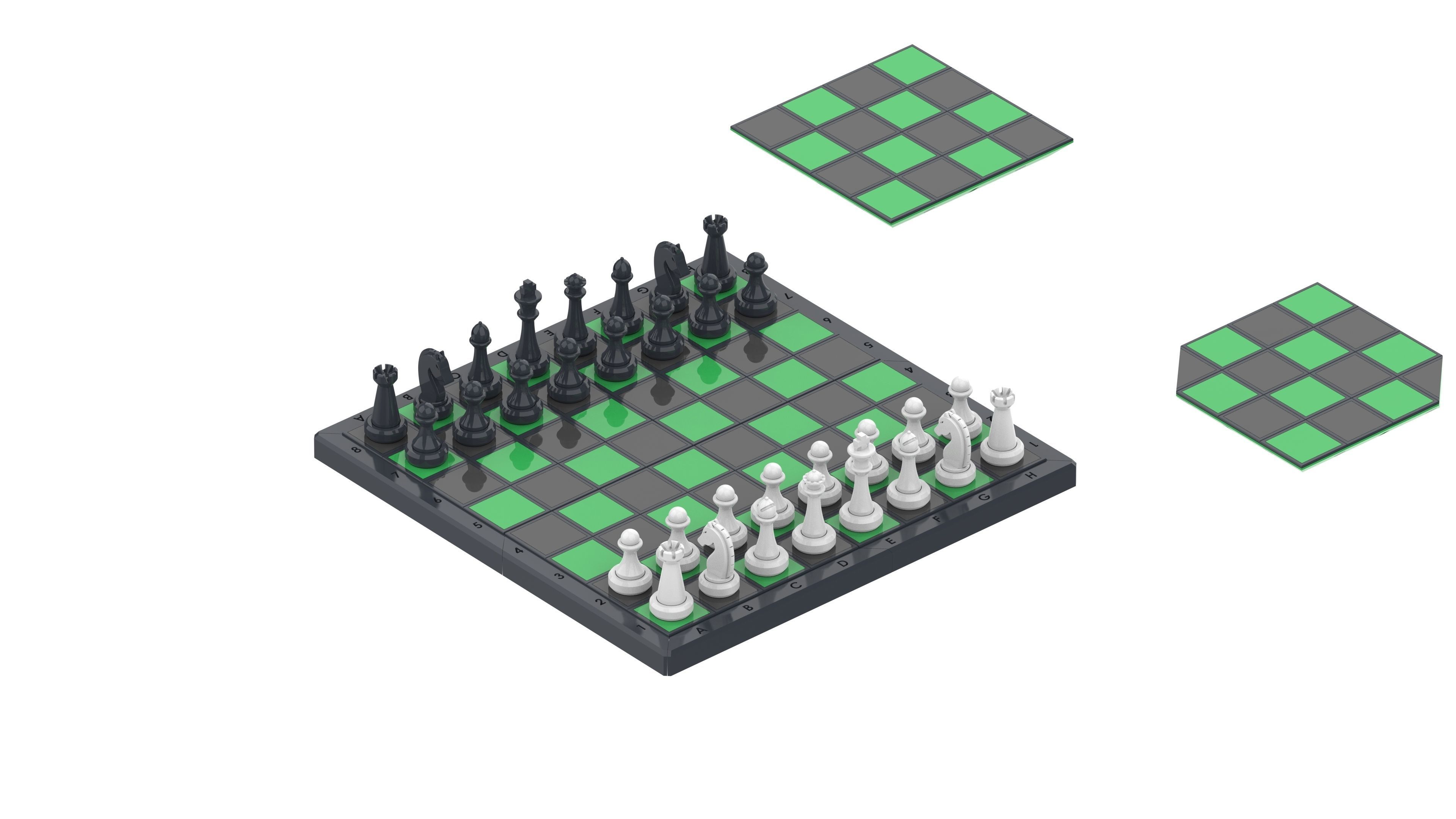 Cube Chess Board - Printable 3d model - STL files - Type 2 3D print model_9