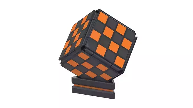 Cube Chess Board - Printable 3d model - STL files - Type 1 3D print model