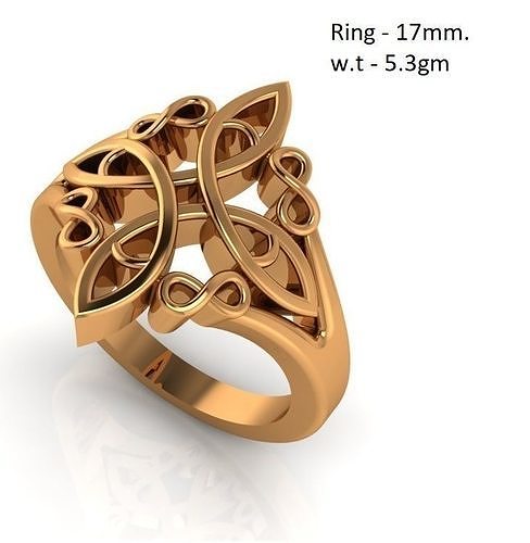 Celtic Eternity Knot Ring 3D print model