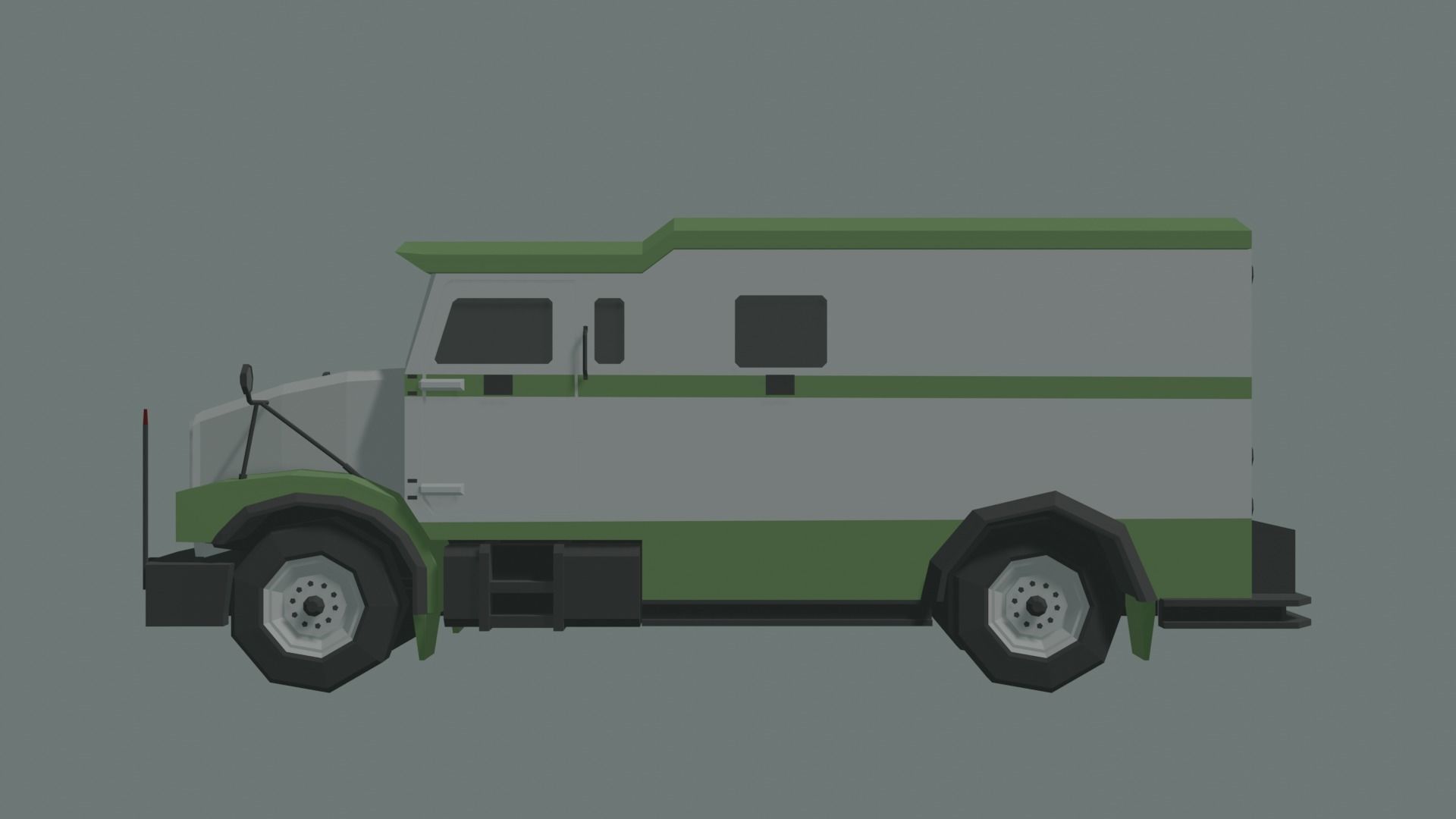 Bank car lowpoly stylized Low-poly 3D model_8
