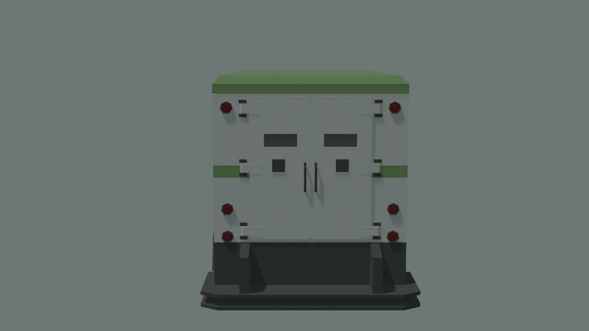 Bank car lowpoly stylized Low-poly 3D model_4