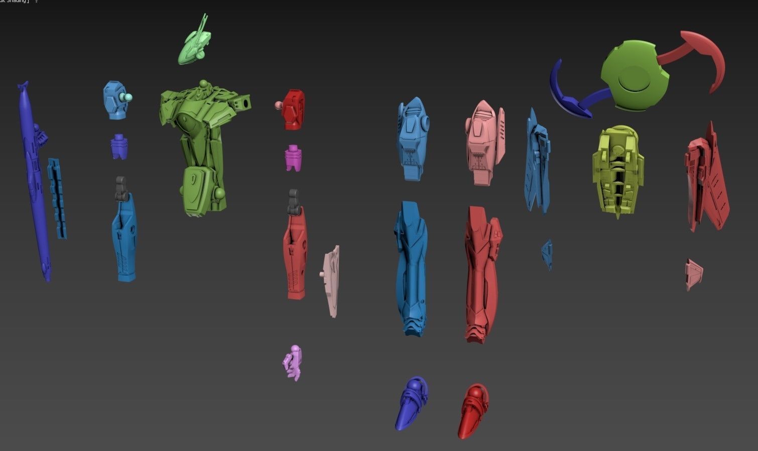 RXG-25 Combattroid 100mm Poseable 3D print model_4