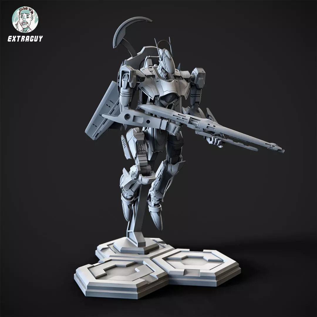 RXG-25 Combattroid 100mm Poseable 3D print model_0