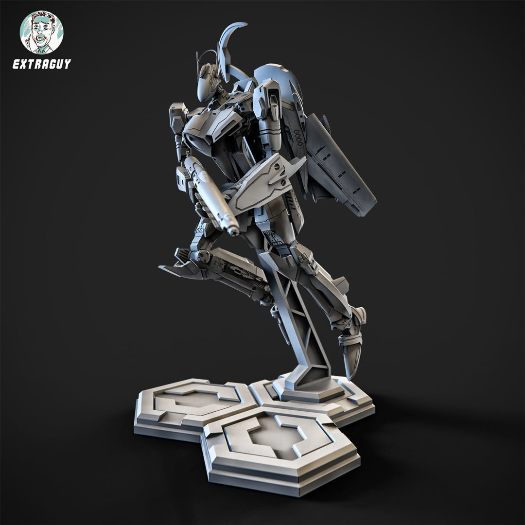 RXG-25 Combattroid 100mm Poseable 3D print model_1