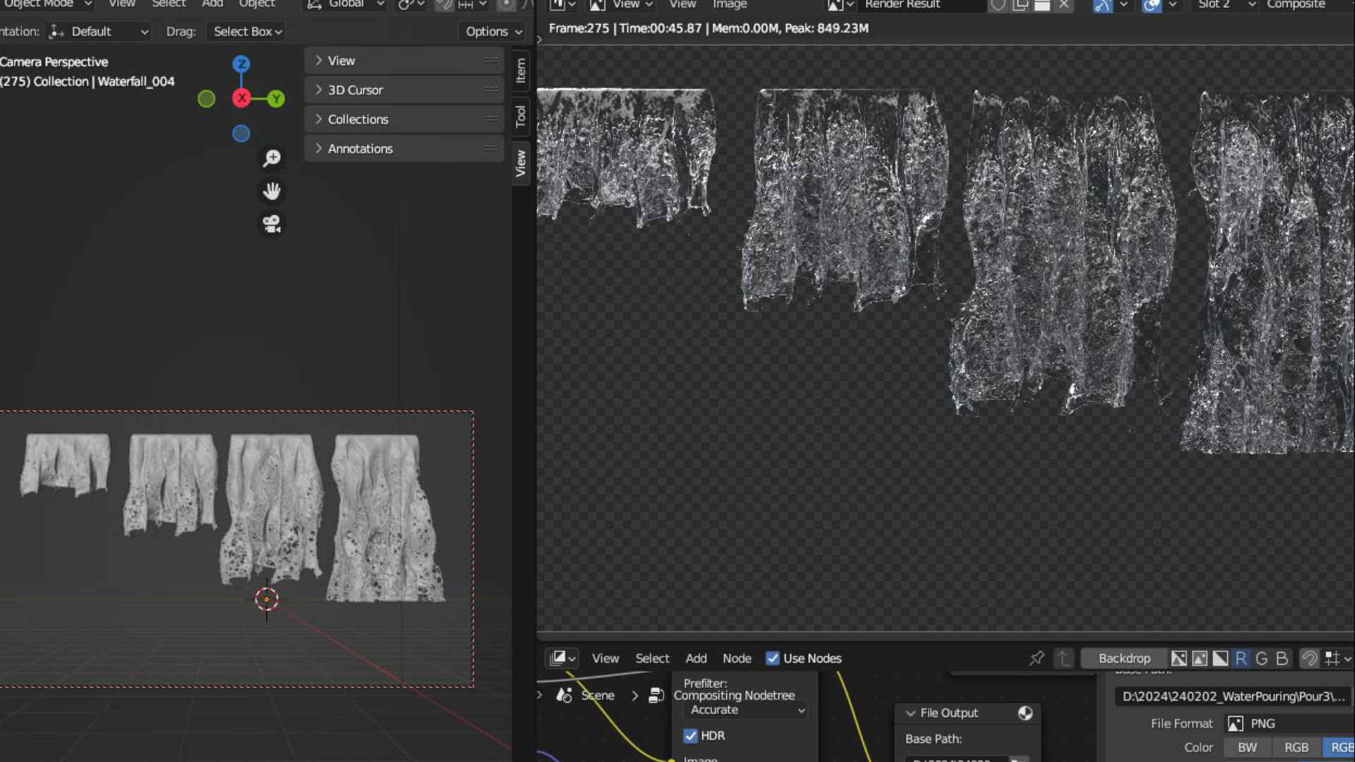 Waterfall Animation and 3D model 3D model_2