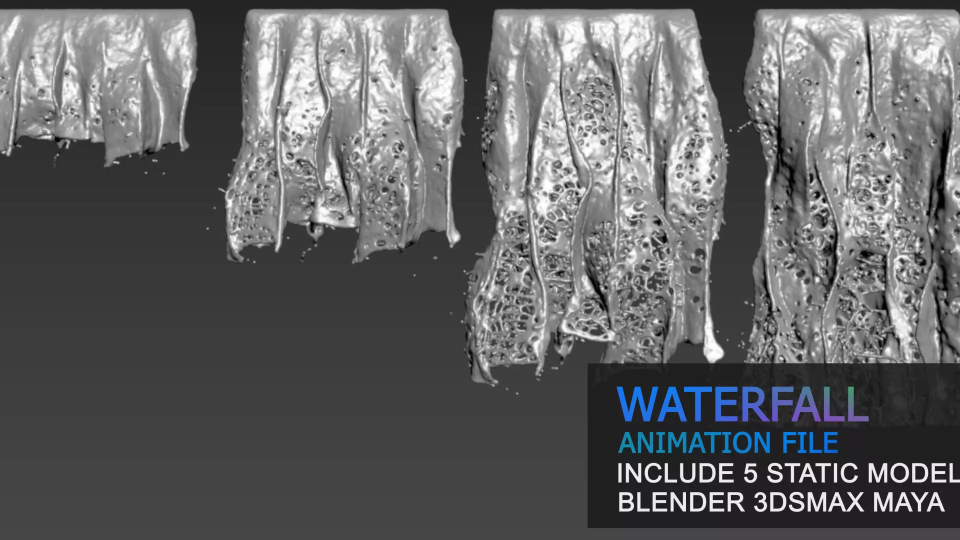 Waterfall Animation and 3D model 3D model_0