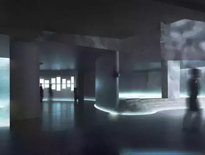 A minimalist exhibition hall case full of artistic sense