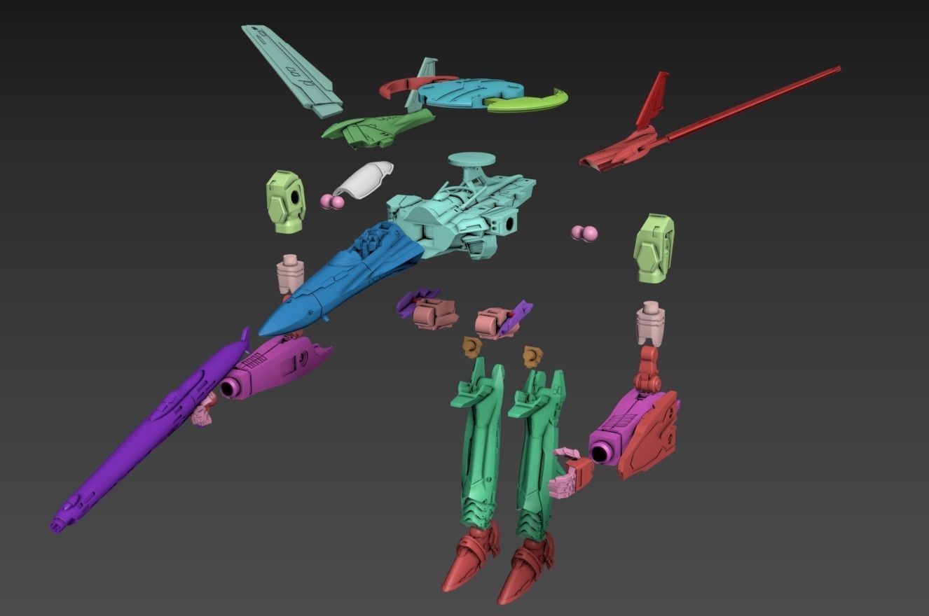 RXG-25 Tadpole Poseable 15mm Scale 3D print model_5