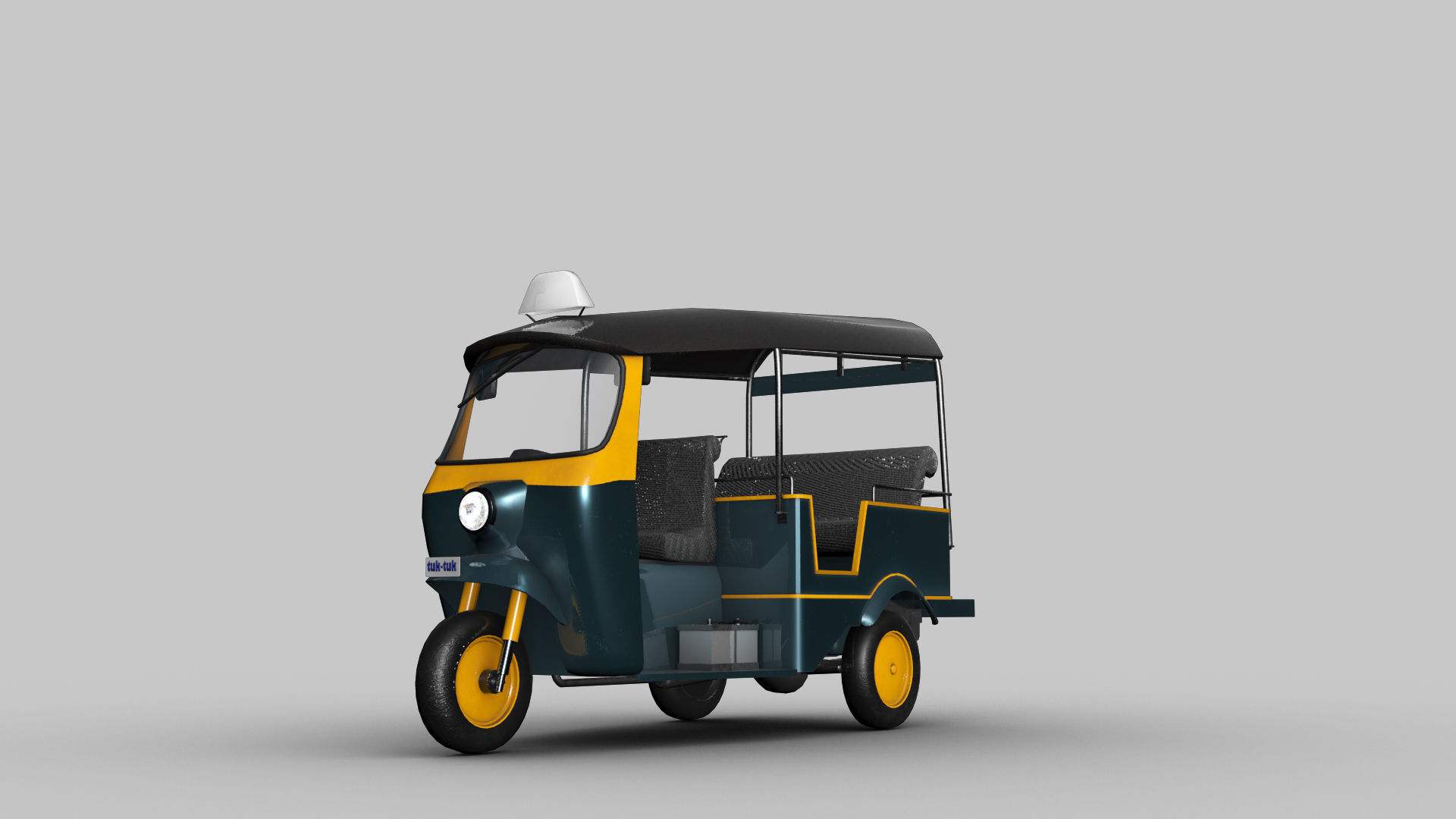 Tuk tuk Lowpoly Low-poly 3D model_0
