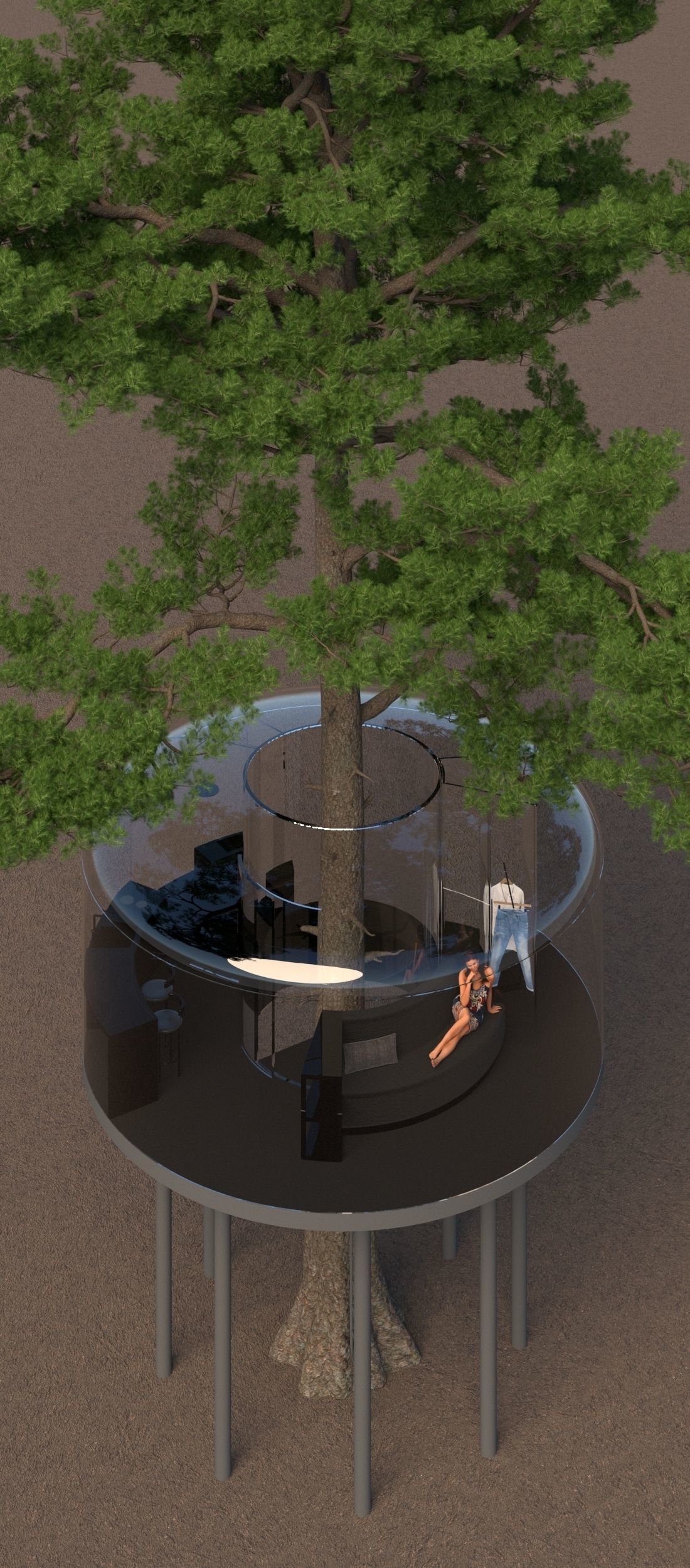 Treehouse 3D model_3