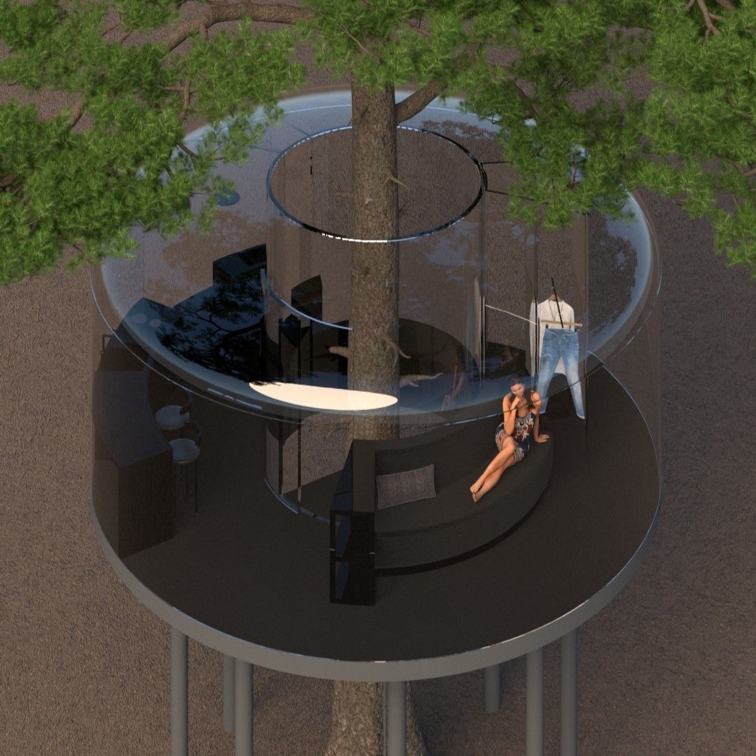 Treehouse 3D model_2