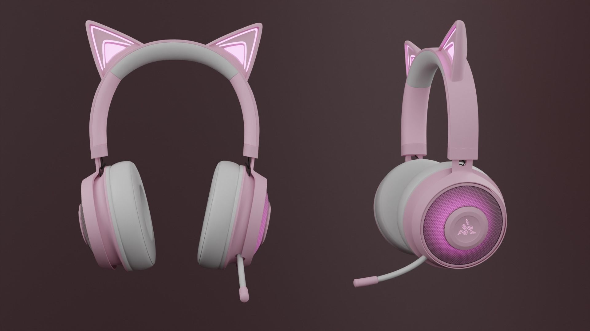 Razer Kraken Kitty Headphones 3D model_6