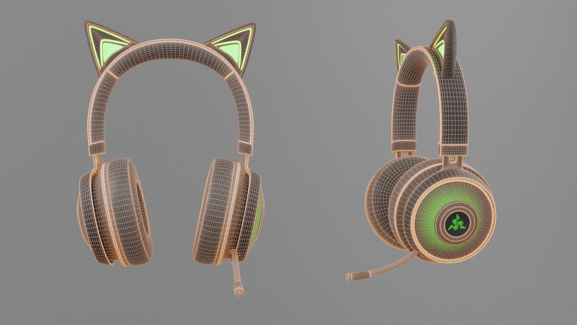 Razer Kraken Kitty Headphones 3D model_4