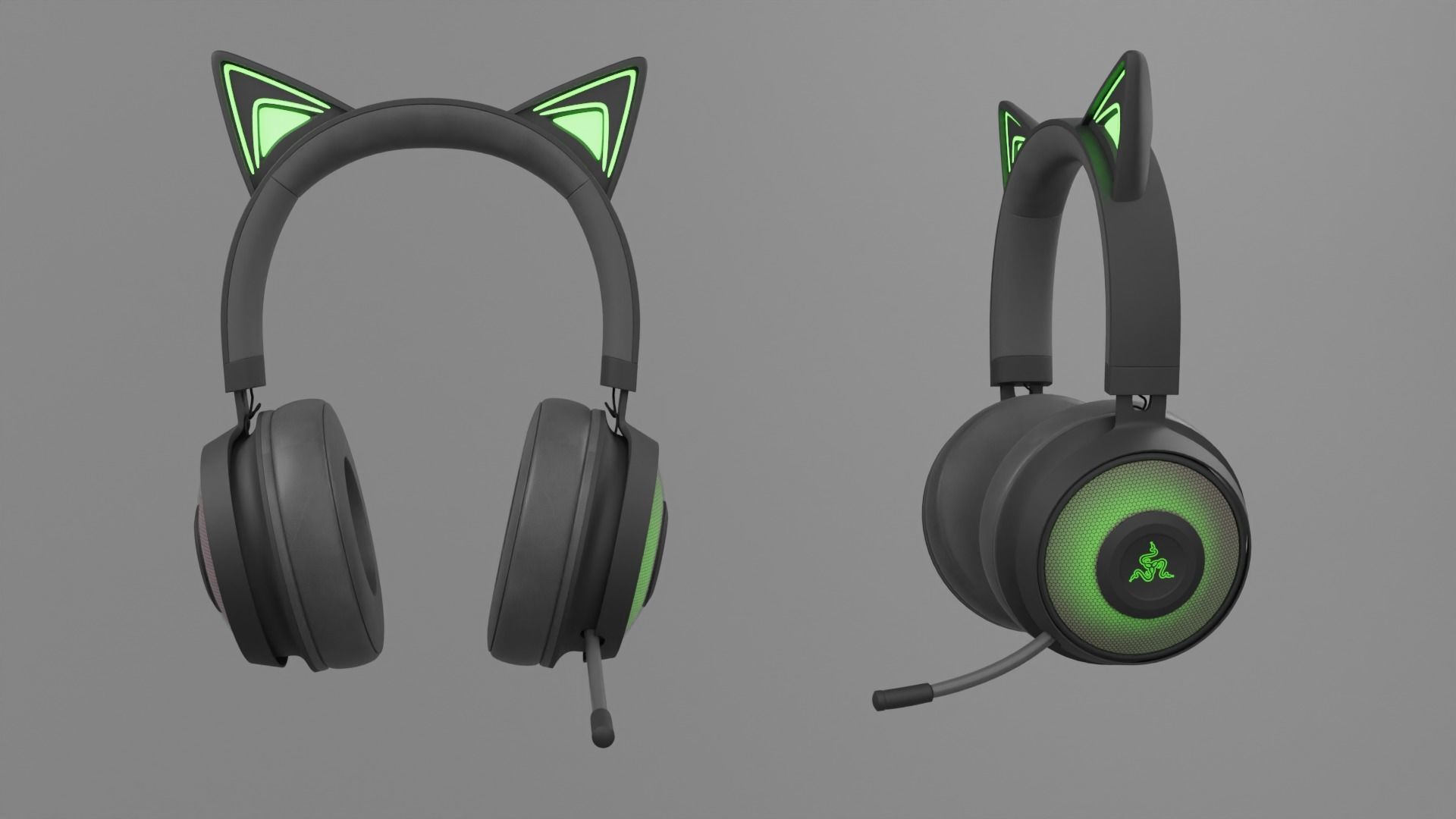 Razer Kraken Kitty Headphones 3D model_2