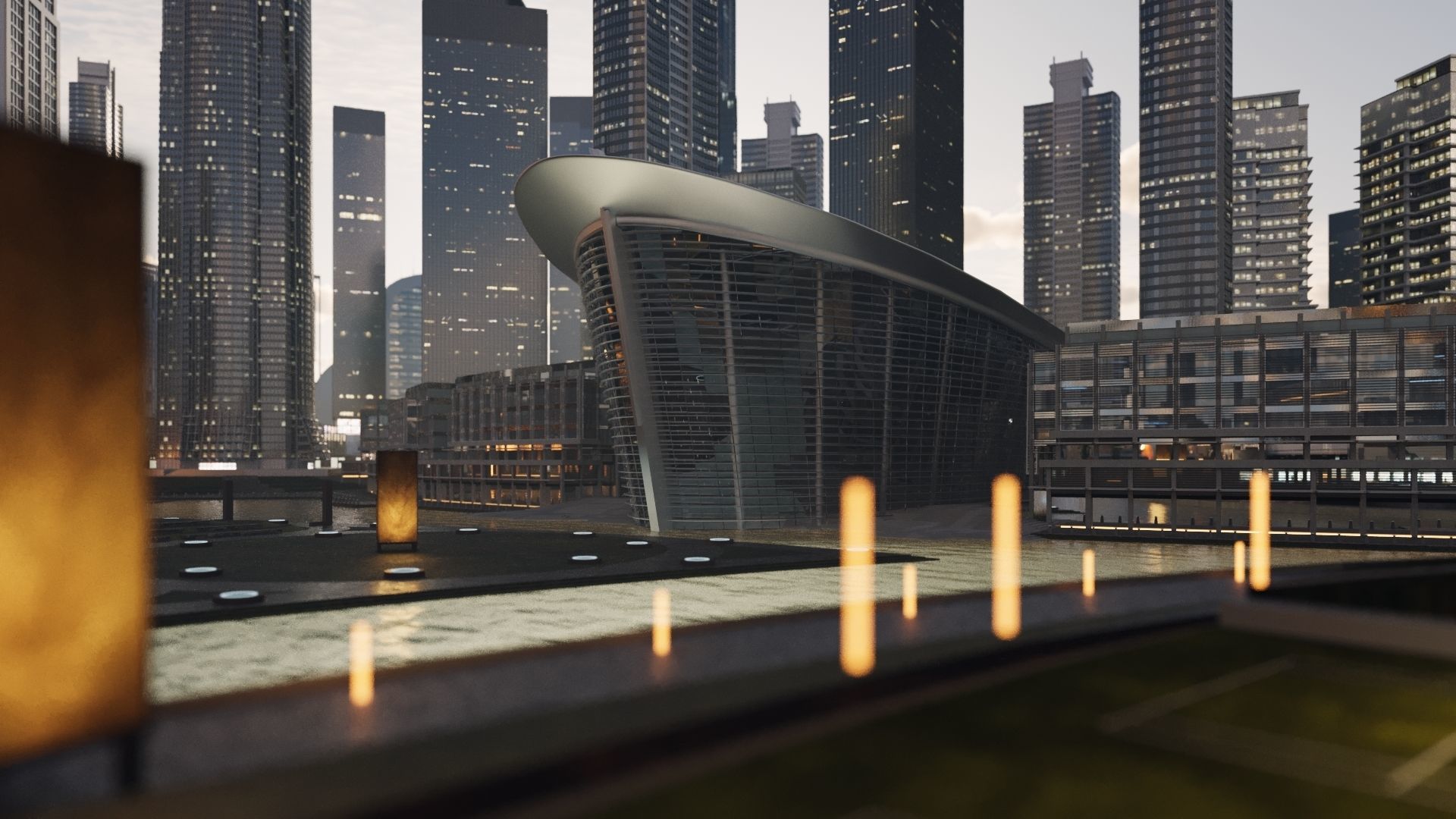 Dubai downtown - detailed 3D model_5