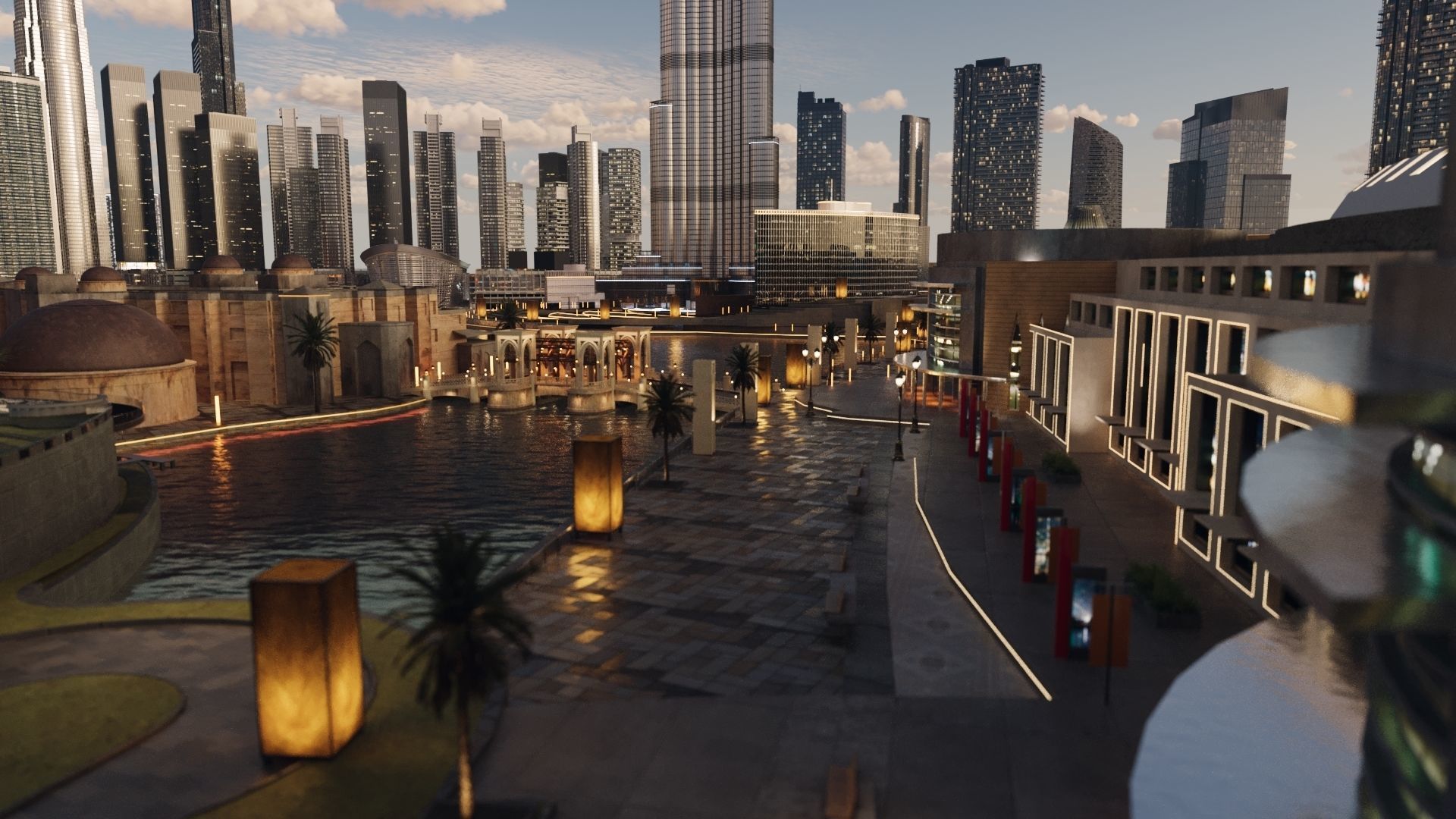Dubai downtown - detailed 3D model_3