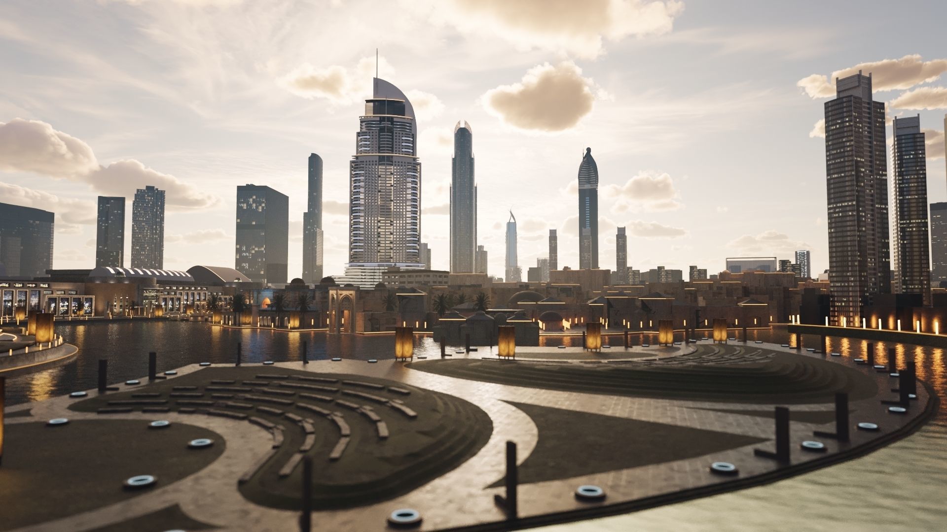 Dubai downtown - detailed 3D model_6