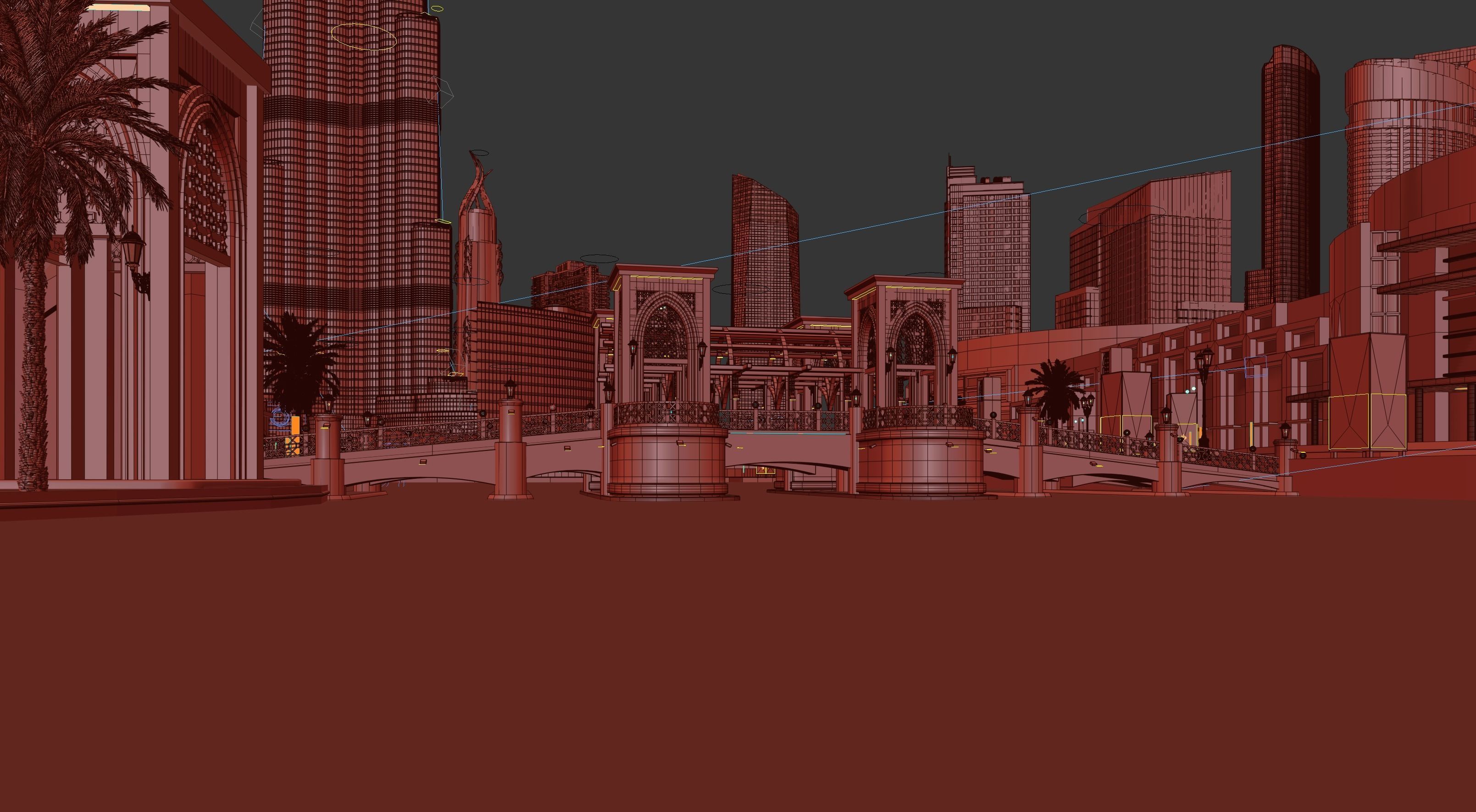 Dubai downtown - detailed 3D model_11