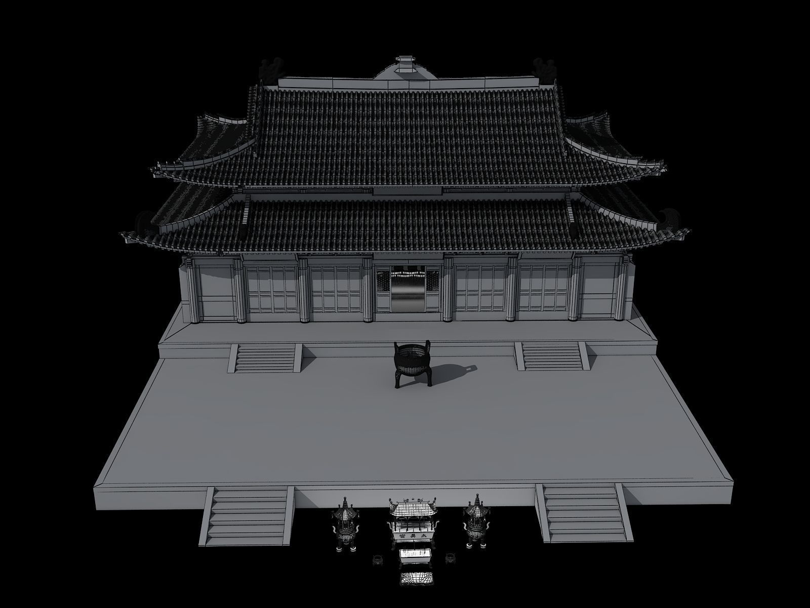 Temple models from China 3D model_1