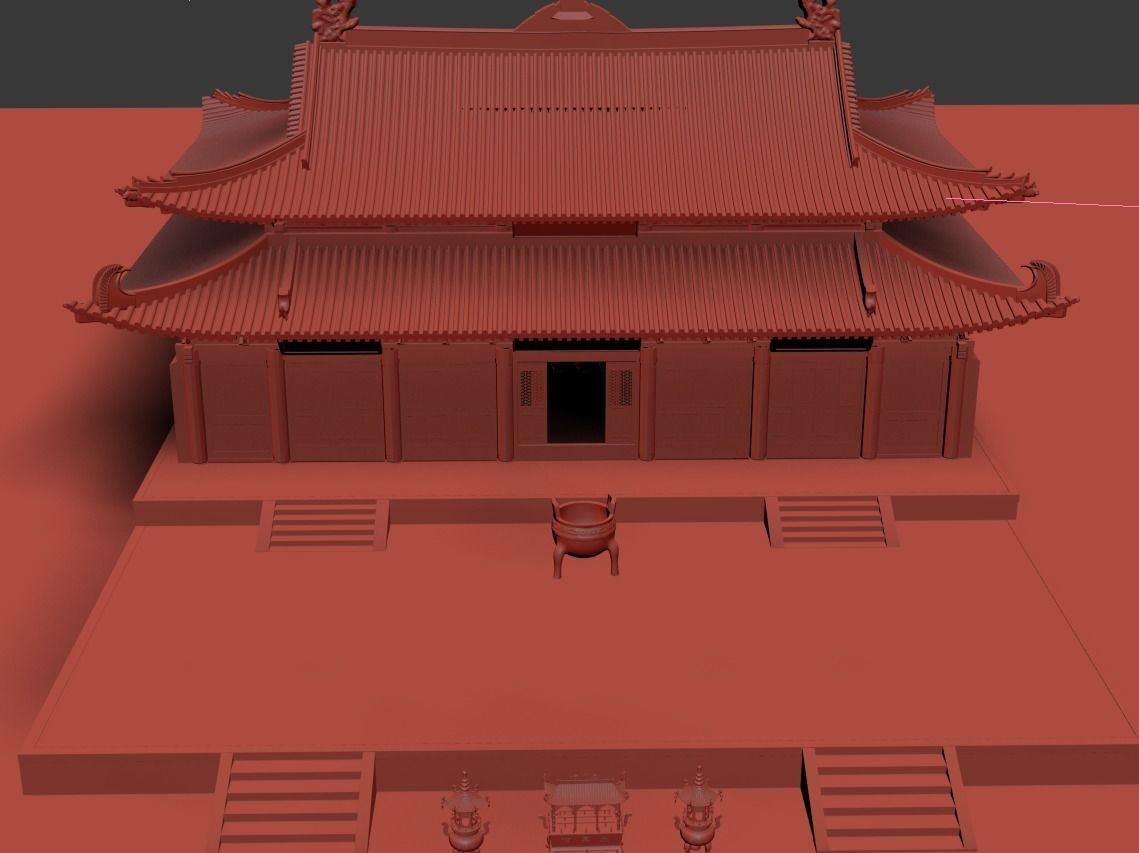 Temple models from China 3D model_2