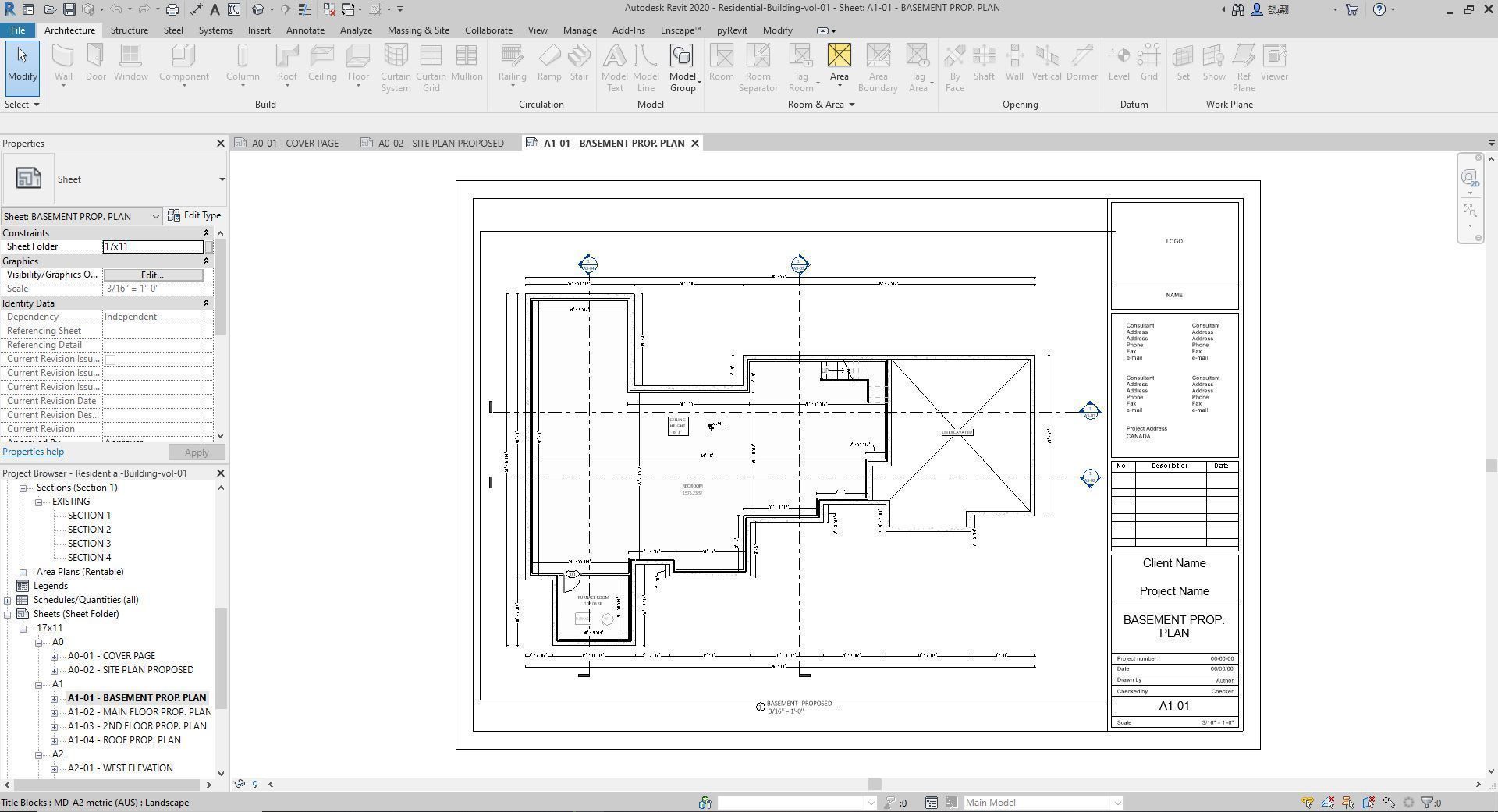 Residential-Building-vol-01-Plan Low-poly 3D model_10