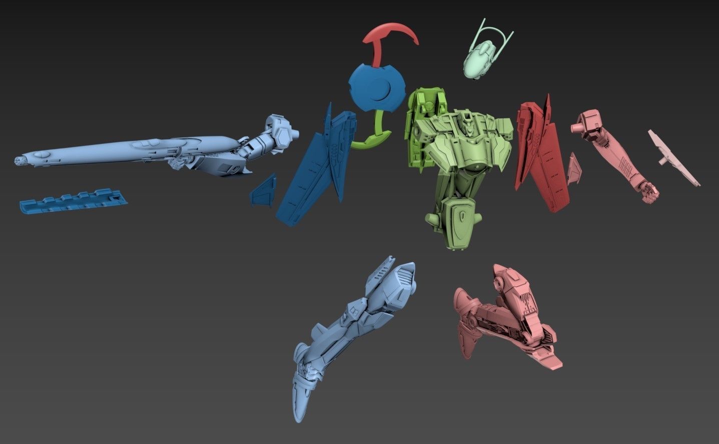 RXG-25 Combattroid 100mm Height 3D print model_5