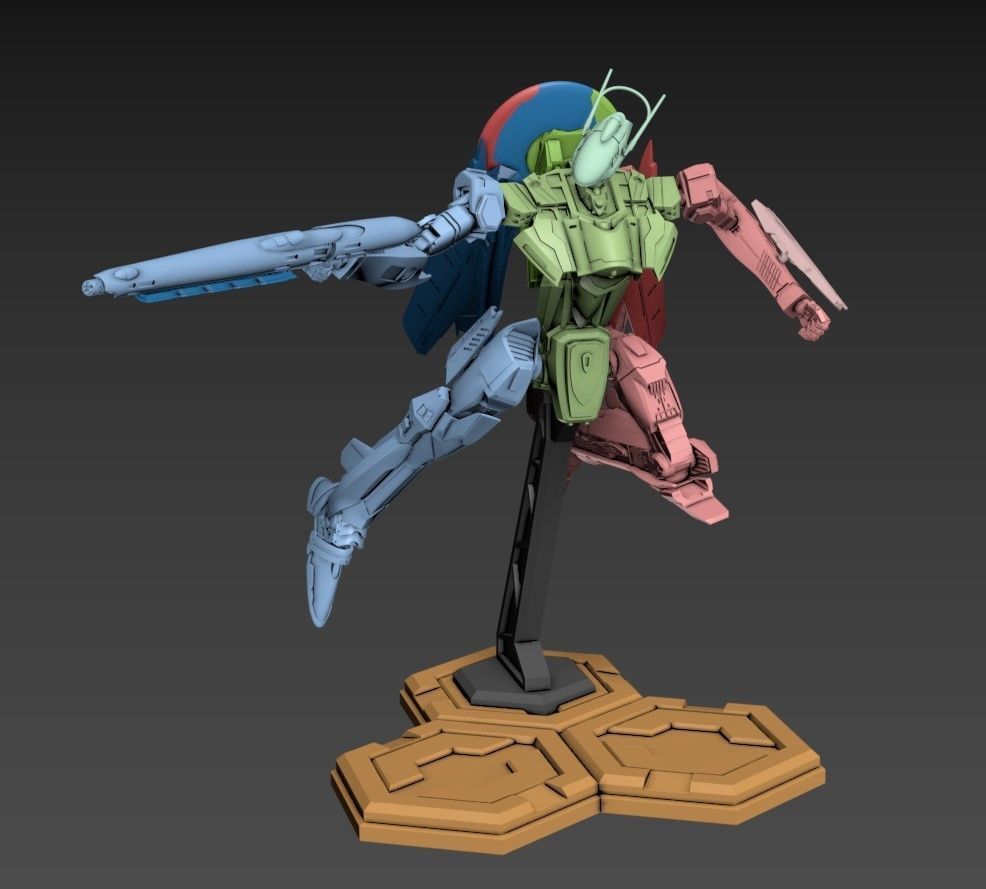 RXG-25 Combattroid 100mm Height 3D print model_3