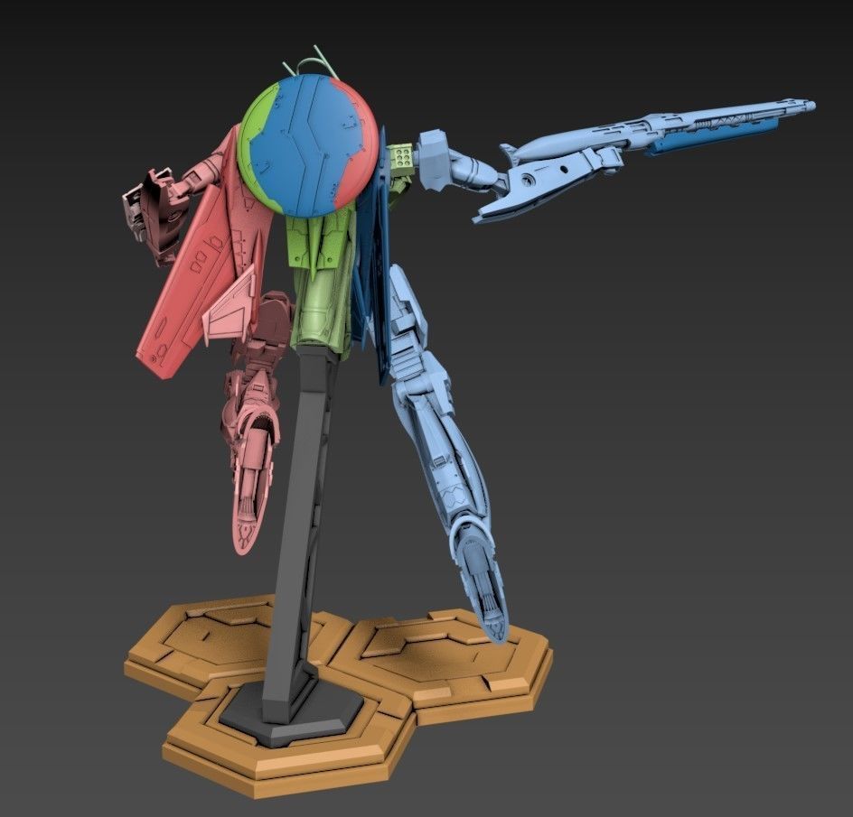 RXG-25 Combattroid 100mm Height 3D print model_4