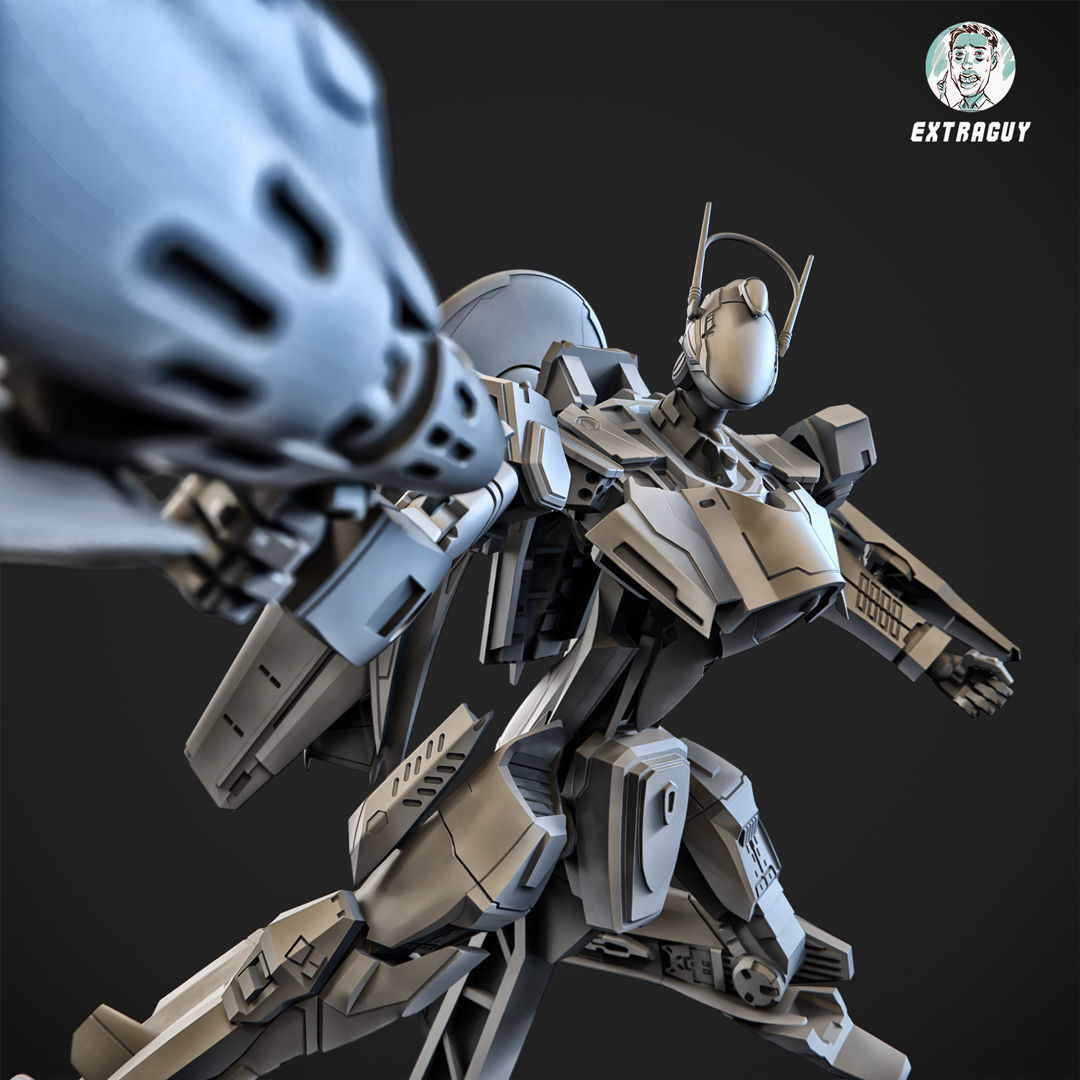 RXG-25 Combattroid 100mm Height 3D print model_2