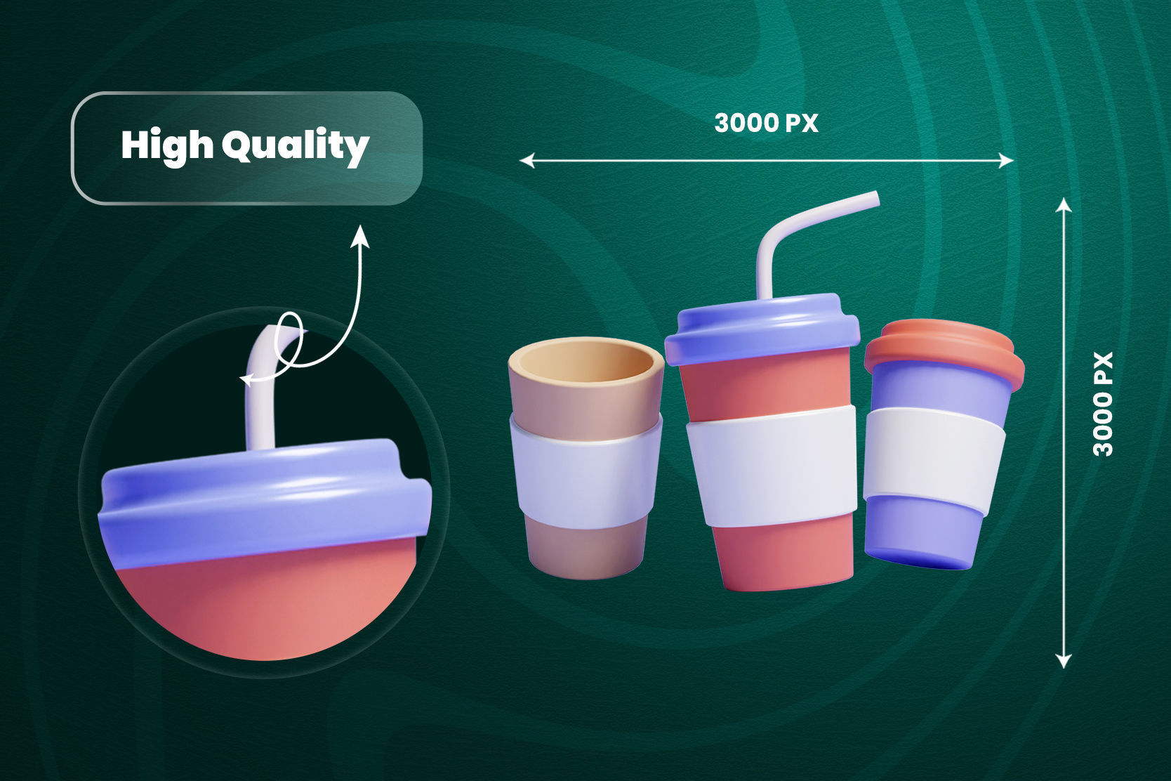 Food 3d Illustration Icon Pack-2  3D model_4