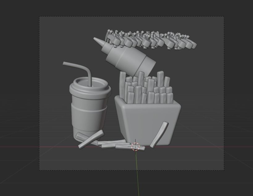 Food 3d Illustration Icon Pack-2  3D model_22