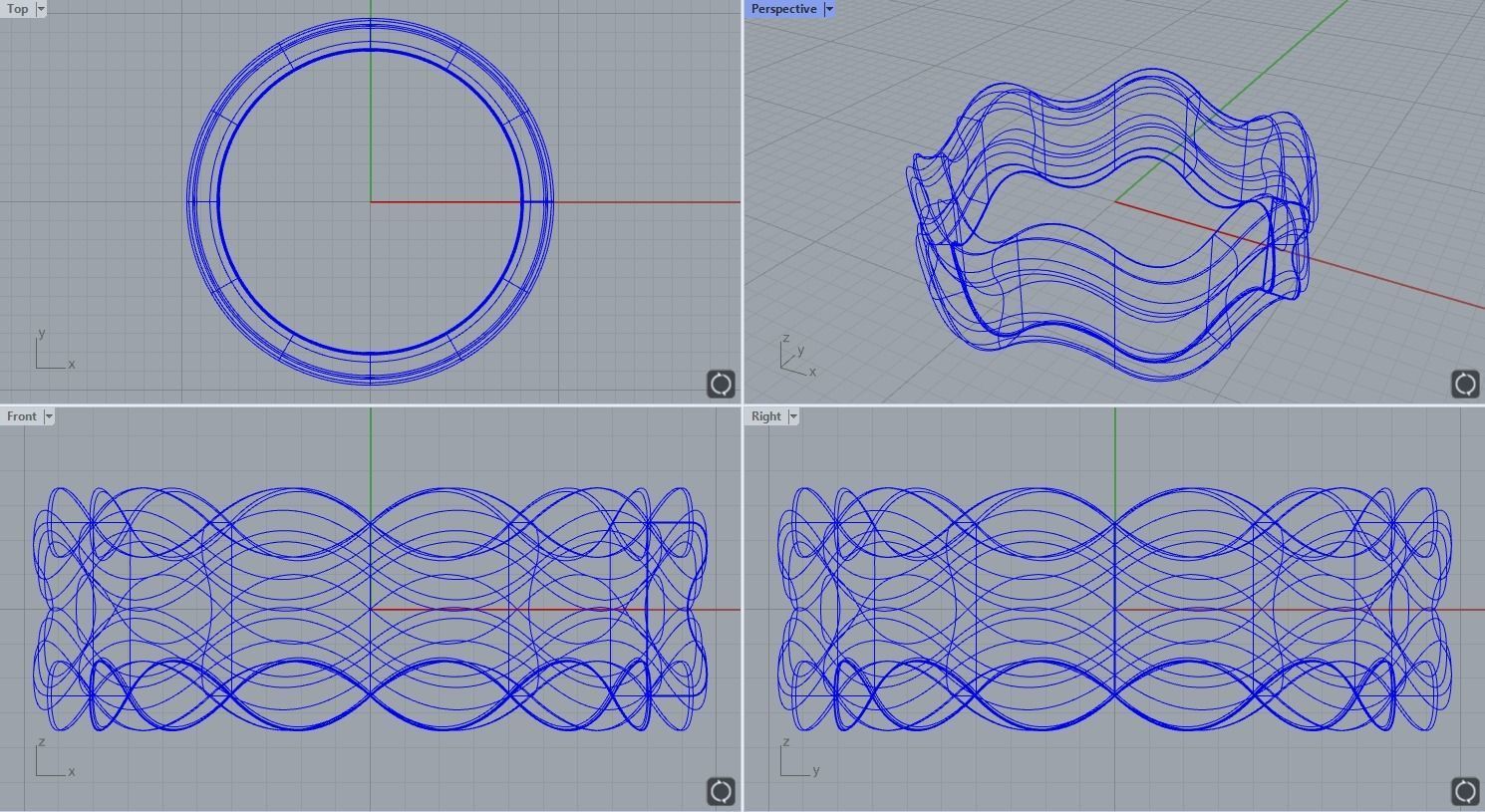 Wave Ring size 16 3D print model_1
