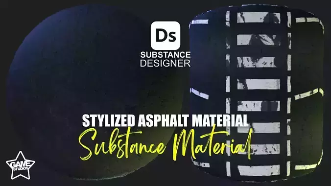 Stylized Asphalt Material Texture