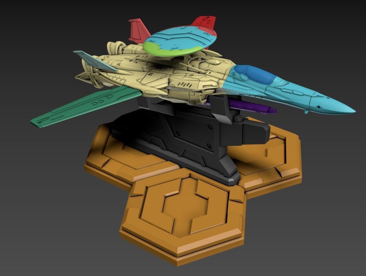RXG-25 Fighter 15mm Scale 3D print model_3