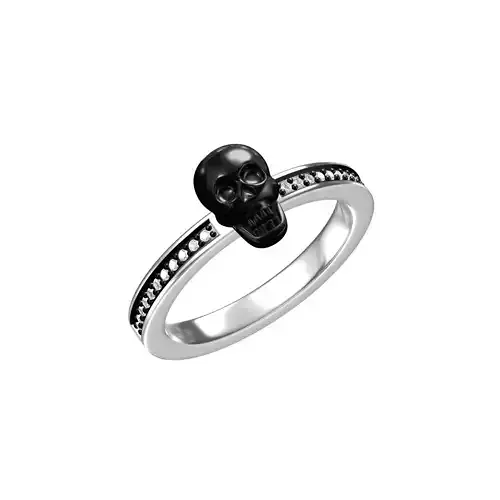 Vintage Skull Ring 3D print model
