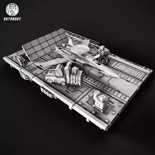 RXG-25 Fighter Plus Platform 15mm Scale 3D print model
