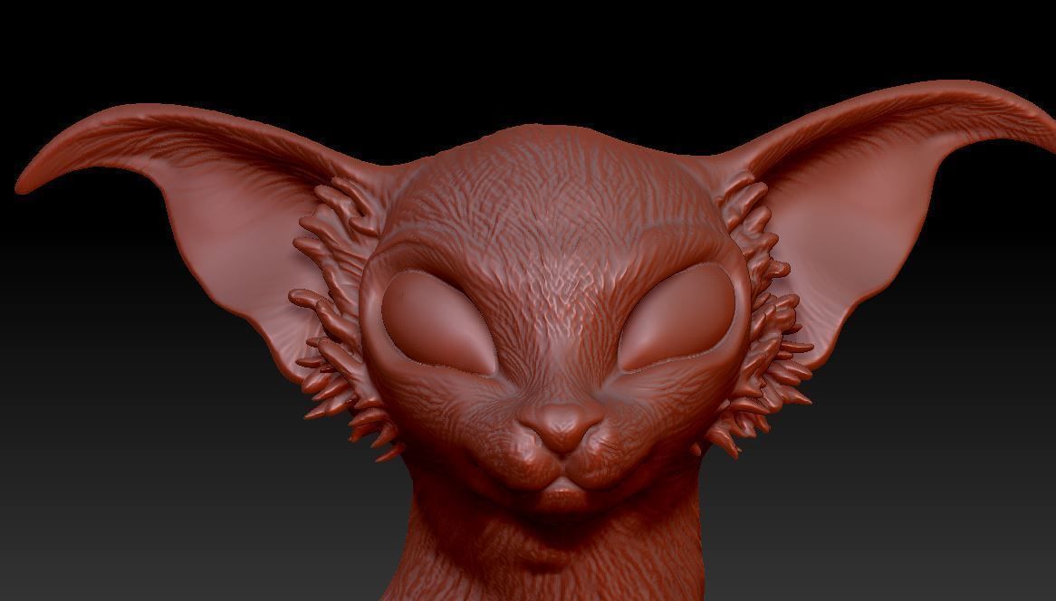 Fantastic cat 3D print model_3