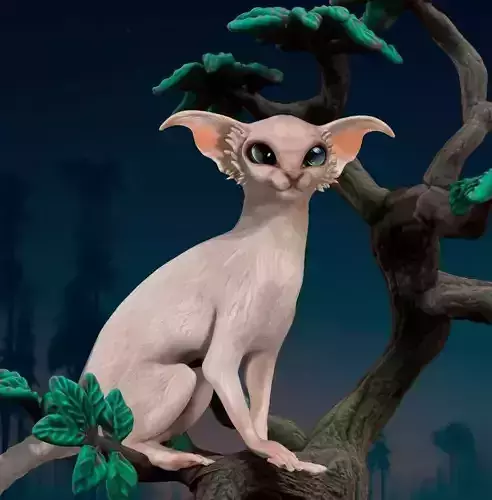 Fantastic cat 3D print model