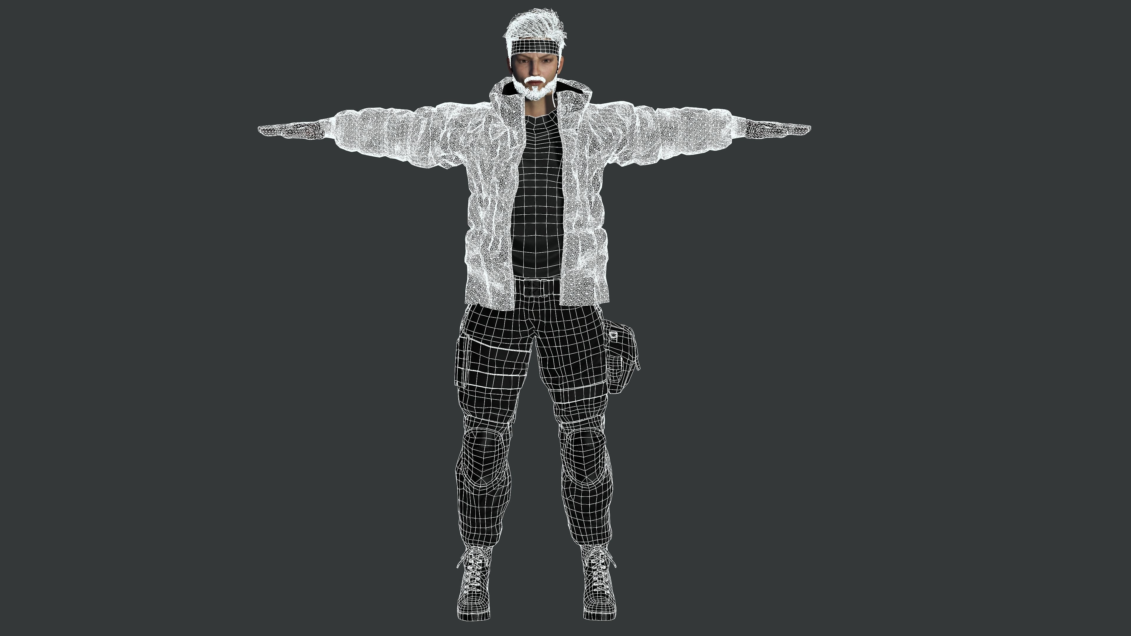 AAA 3D REALISTIC MALE CHARACTER - GUN SHOOTER MILITARY GTA WAR Low-poly 3D model_16