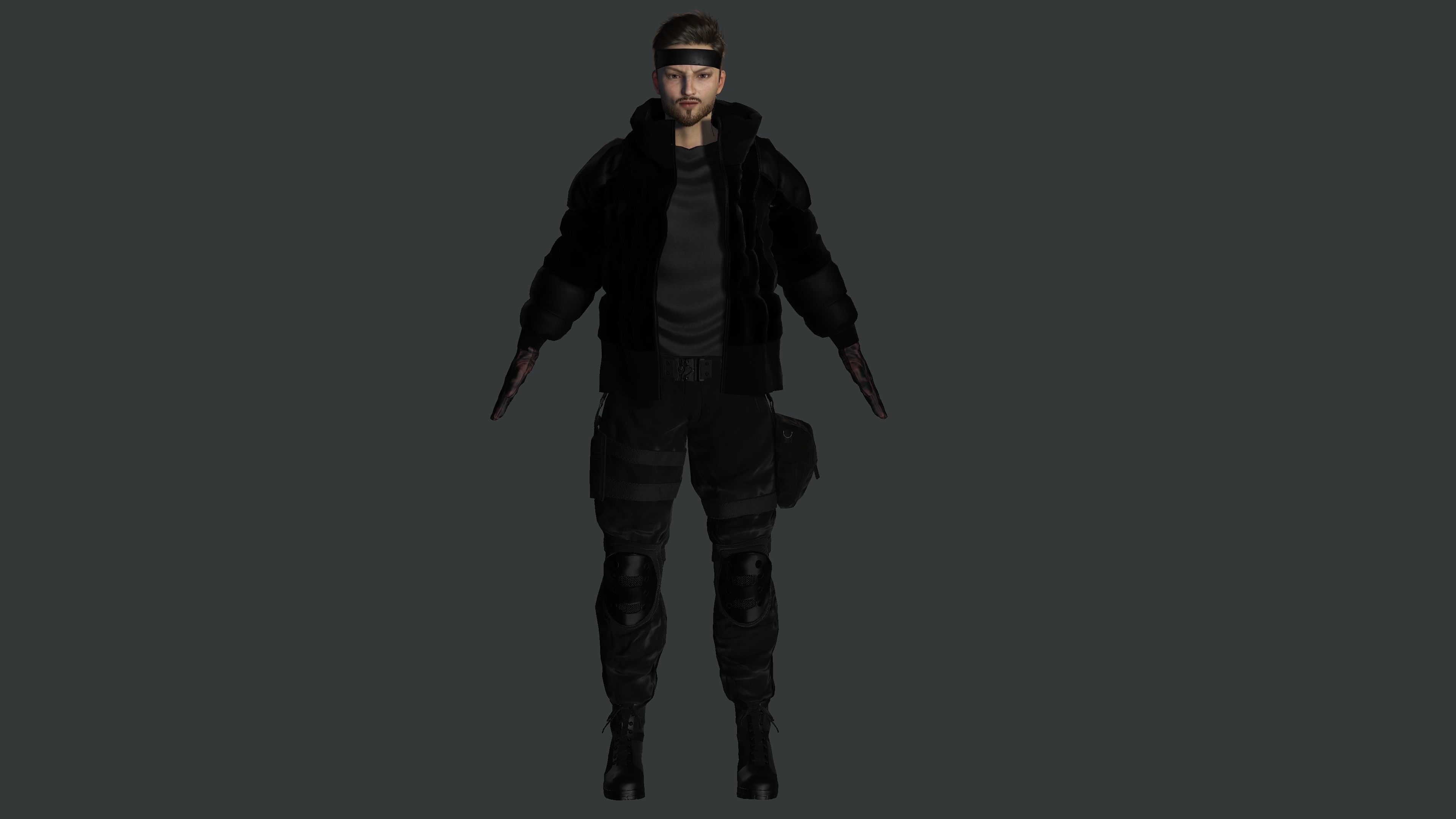 AAA 3D REALISTIC MALE CHARACTER - GUN SHOOTER MILITARY GTA WAR Low-poly 3D model_14