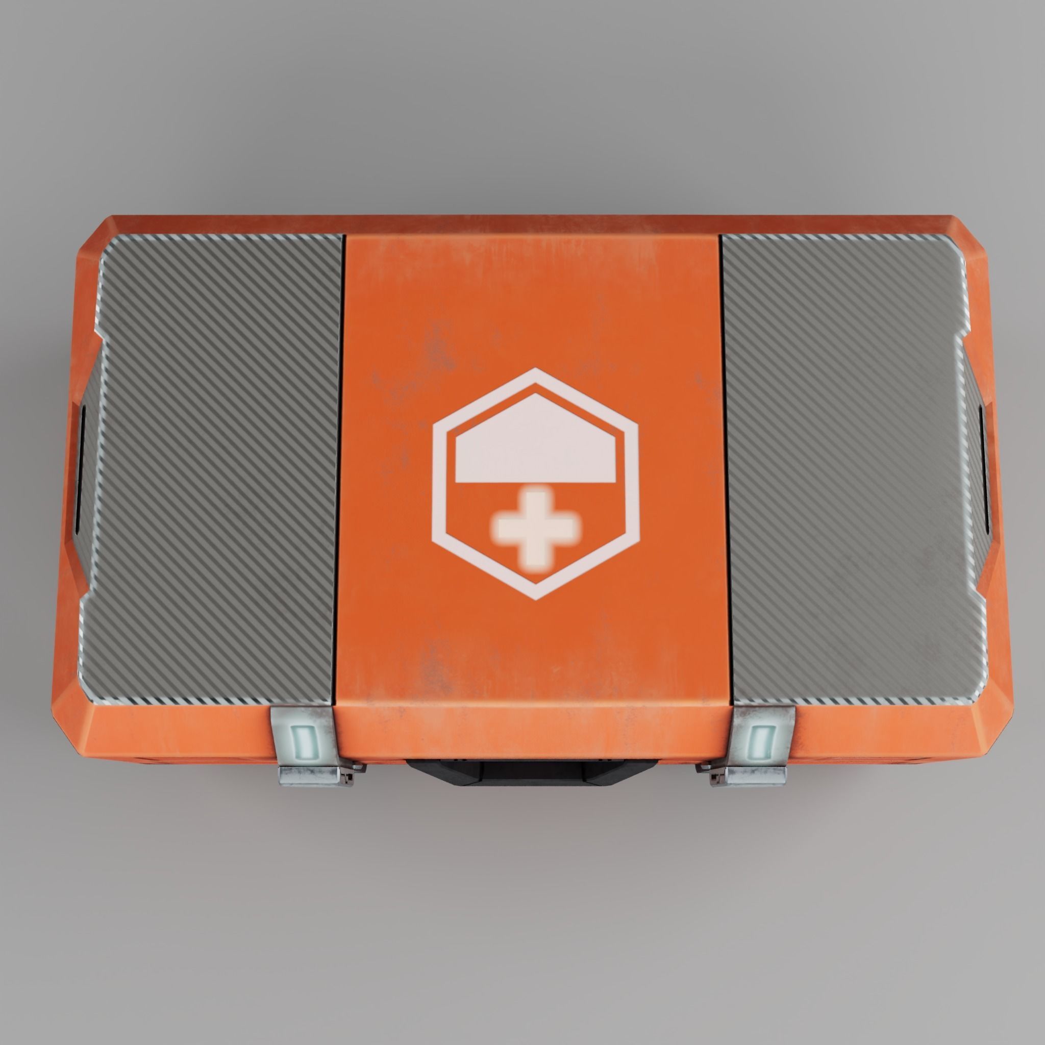 Stylized Sci-fi Chest Low-poly 3D model_5