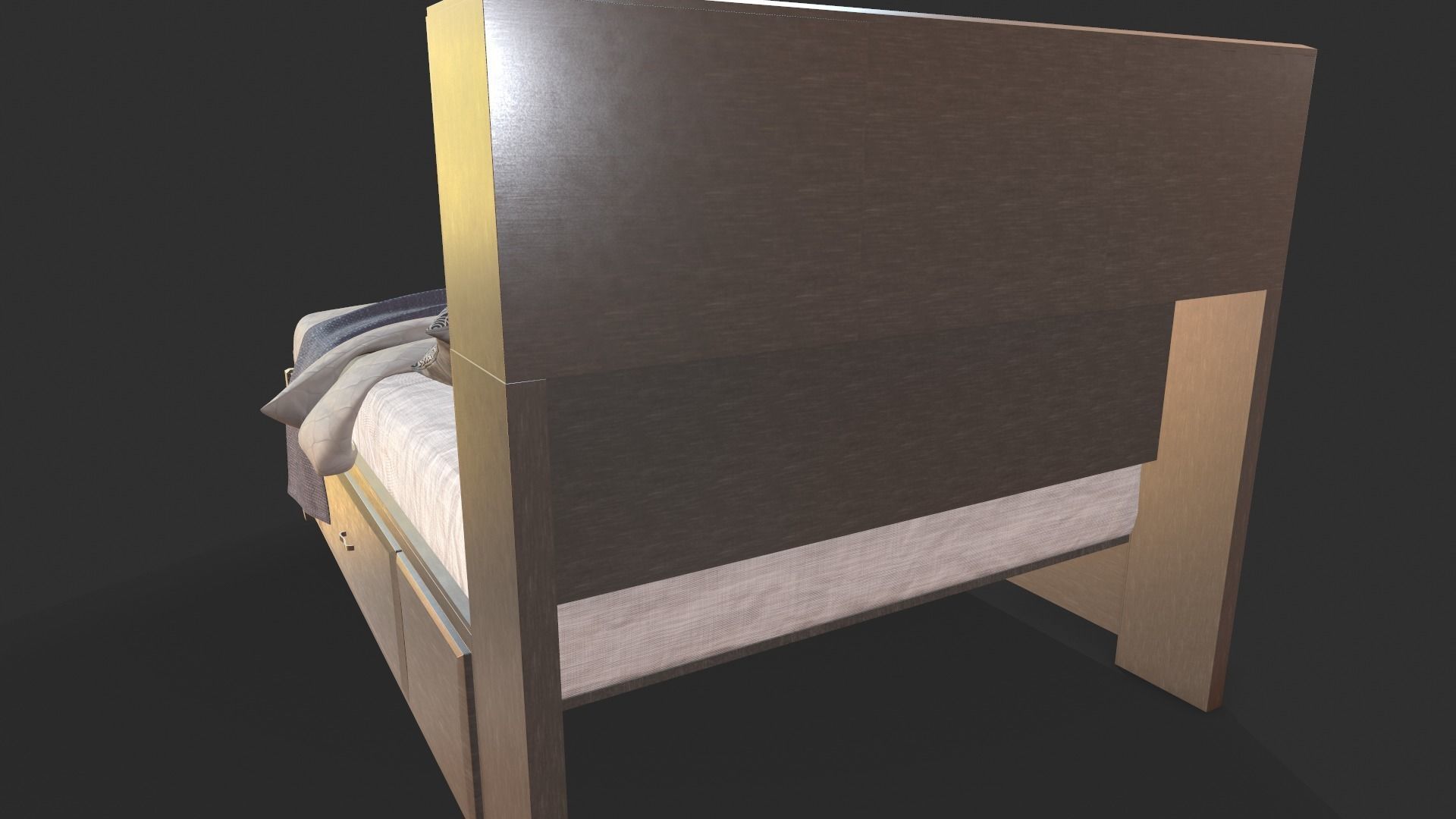 Ashley Caitbrook Queen Storage Bed 3D model_14