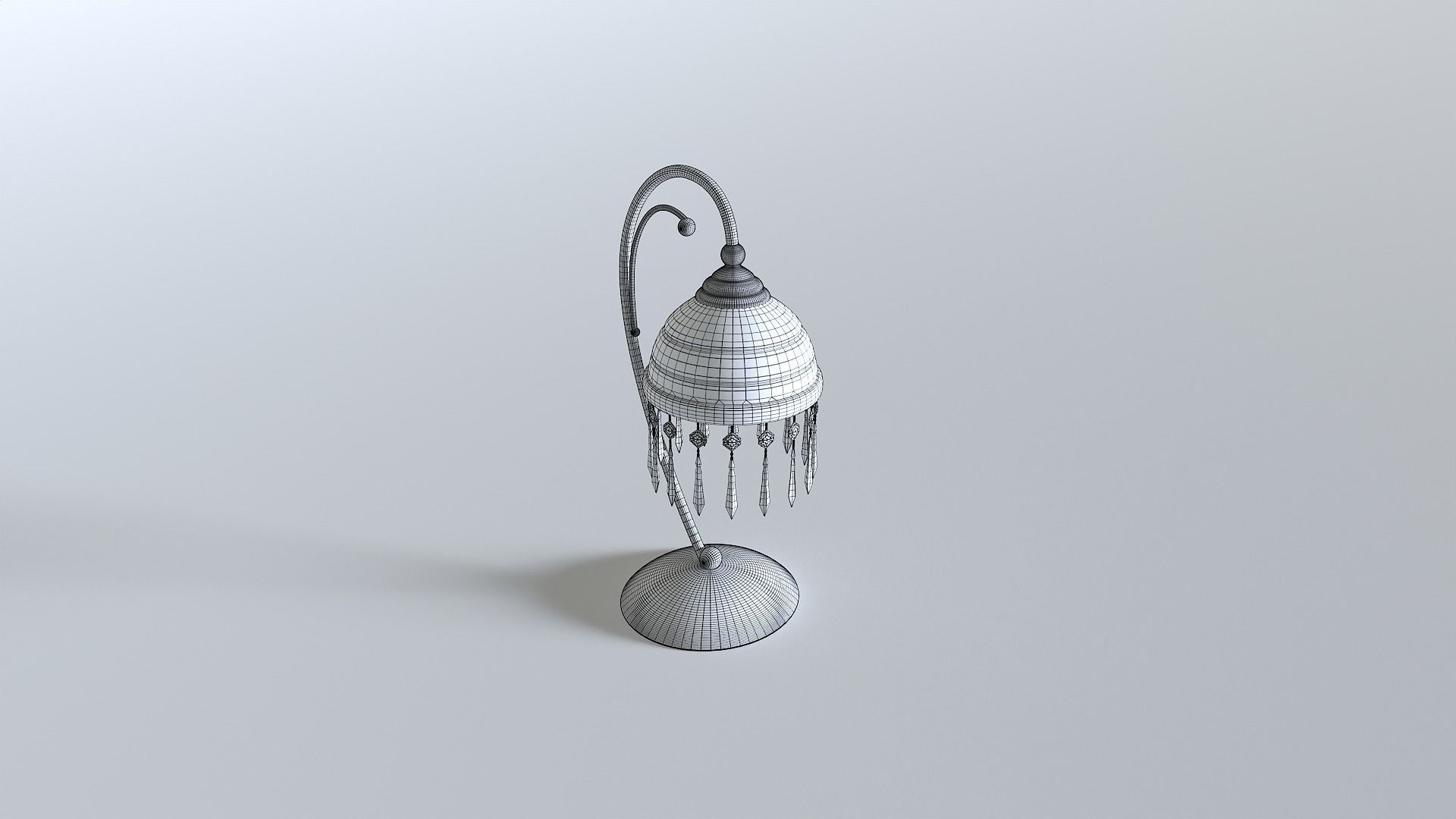 Table Lamp pack 4 Low-poly 3D model_7