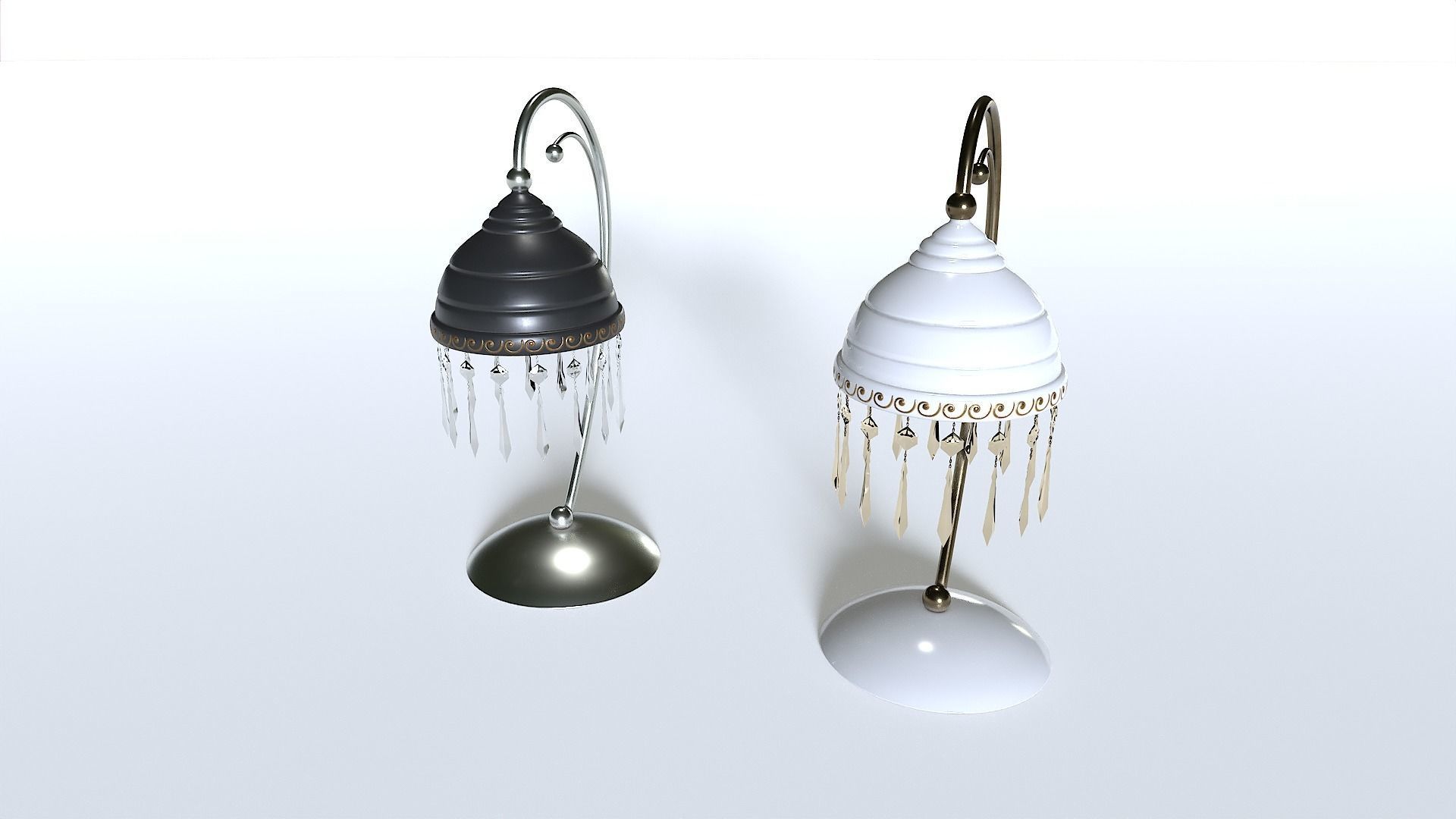 Table Lamp pack 4 Low-poly 3D model_1