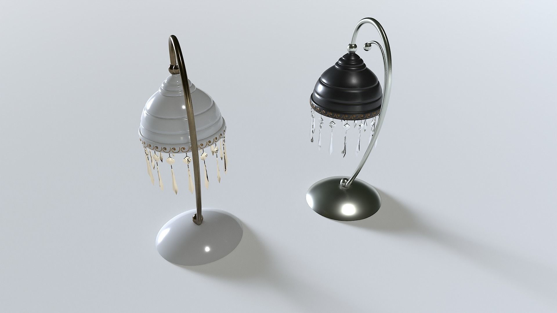 Table Lamp pack 4 Low-poly 3D model_2