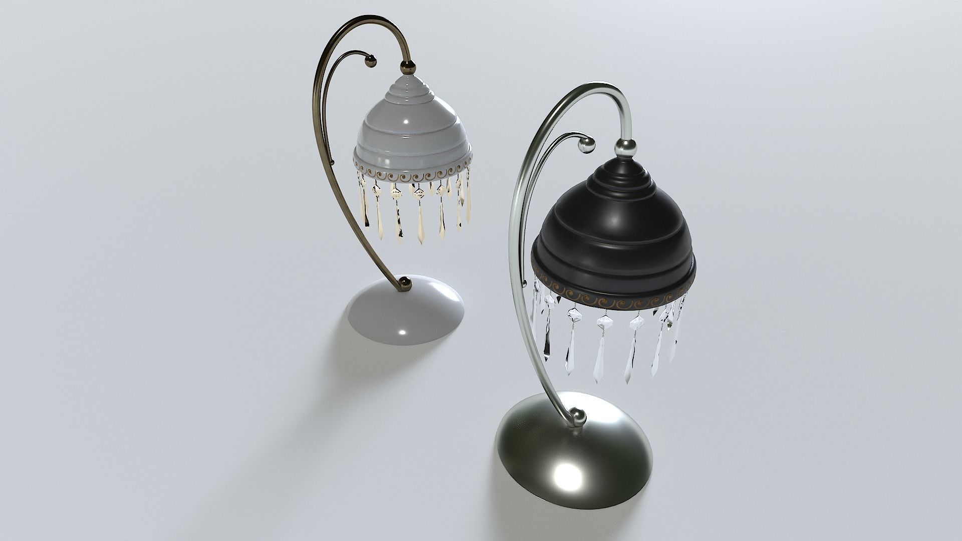 Table Lamp pack 4 Low-poly 3D model_3