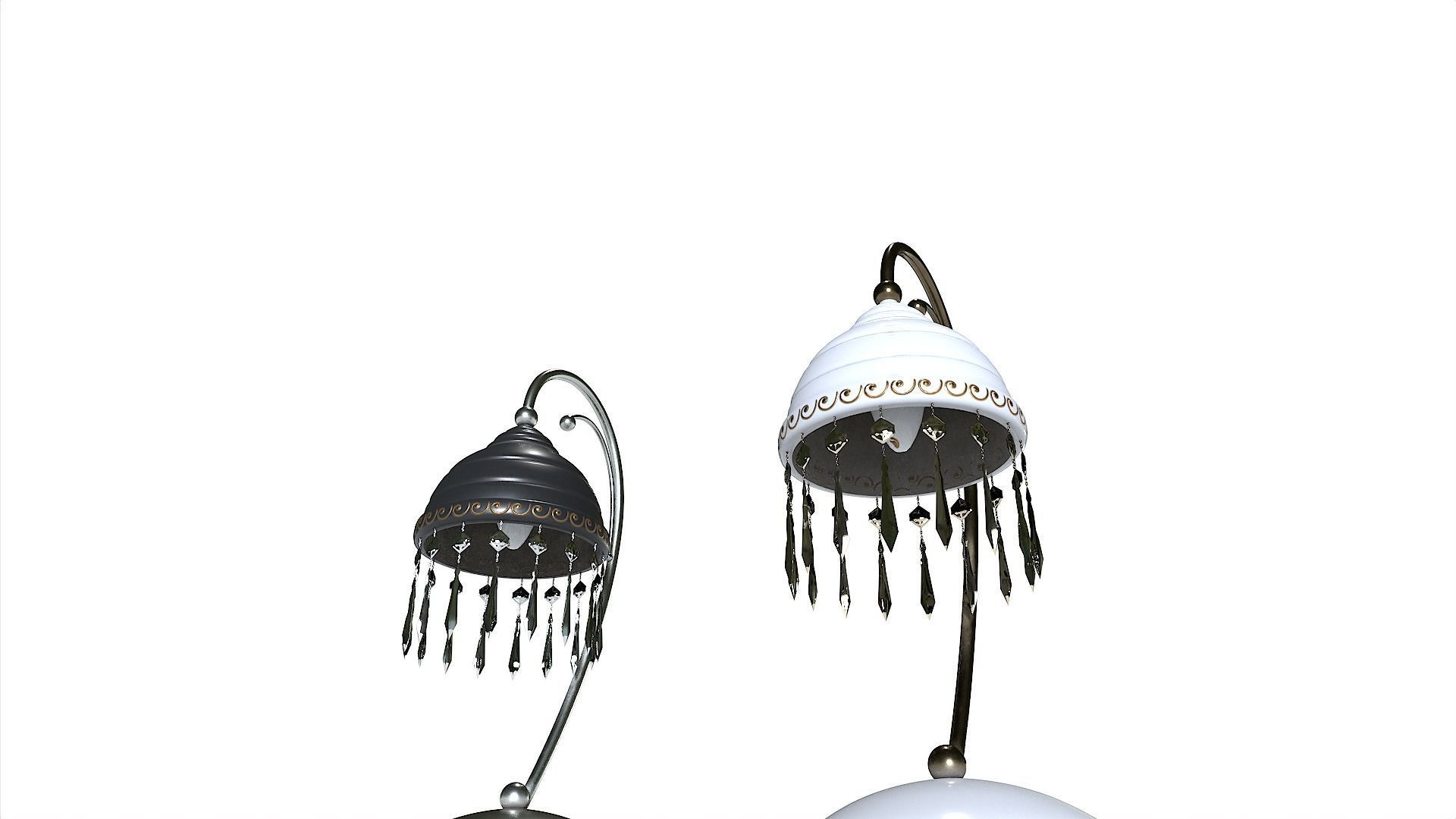 Table Lamp pack 4 Low-poly 3D model_5