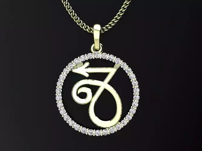 Pendant zodiac sign Capricorn for 3d print 3D print model