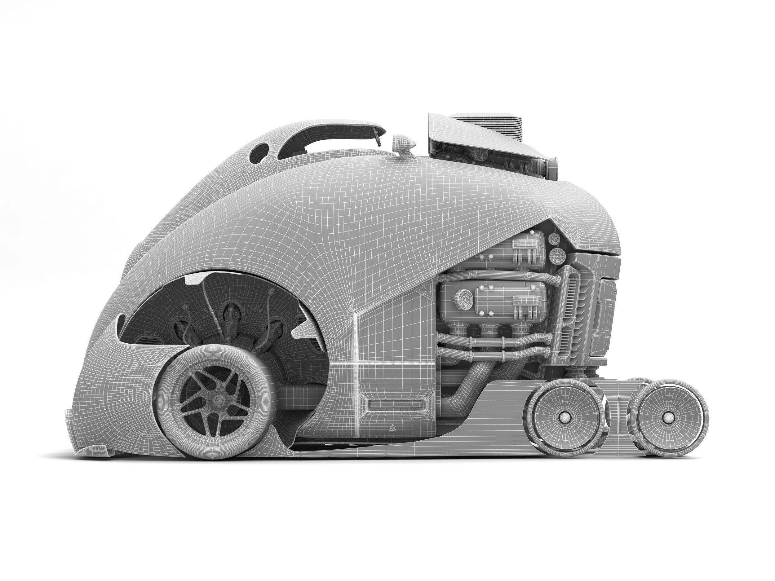 Future Car 3D model_1